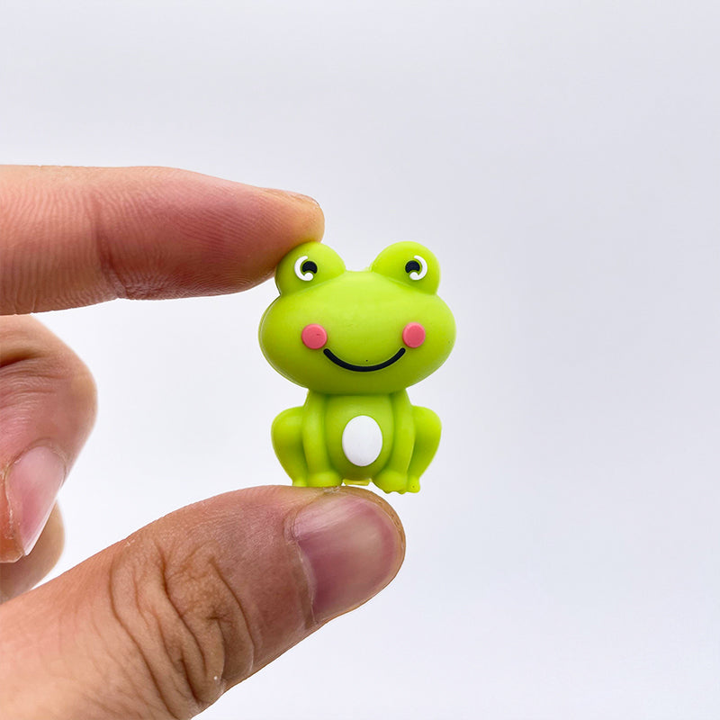 10PCS 3D Cartoon Frog Animal Silicone Focal Beads|SYAMI™