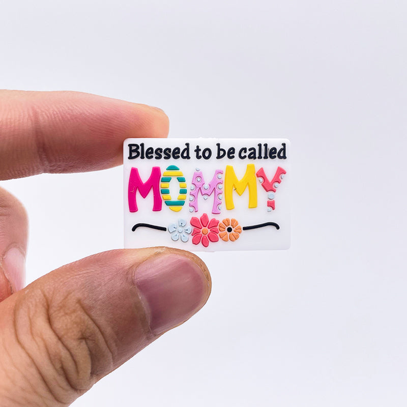 10PCS Blessed To Be Called MOMMY Silicone Focal Beads|SYAMI™