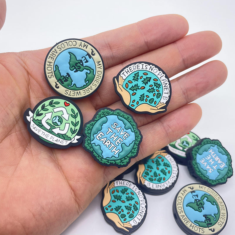 10PCS SAVE THE EARTH Nature Forest Lake Silicone Focal Beads|SYAMI™