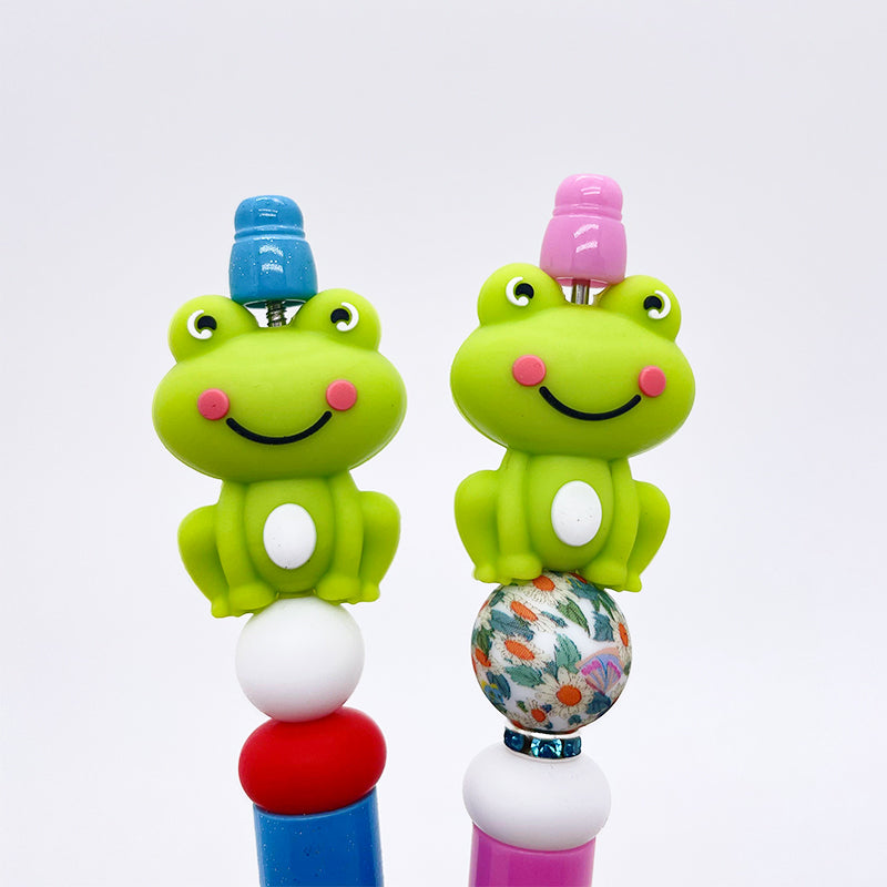 10PCS 3D Cartoon Frog Animal Silicone Focal Beads|SYAMI™