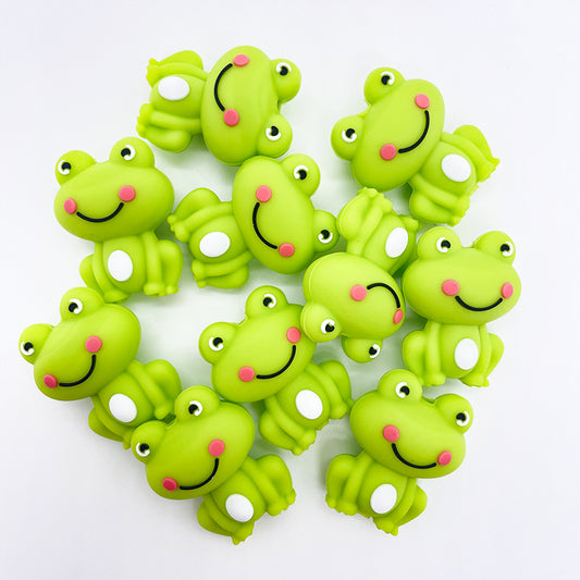 10PCS 3D Cartoon Frog Animal Silicone Focal Beads|SYAMI™