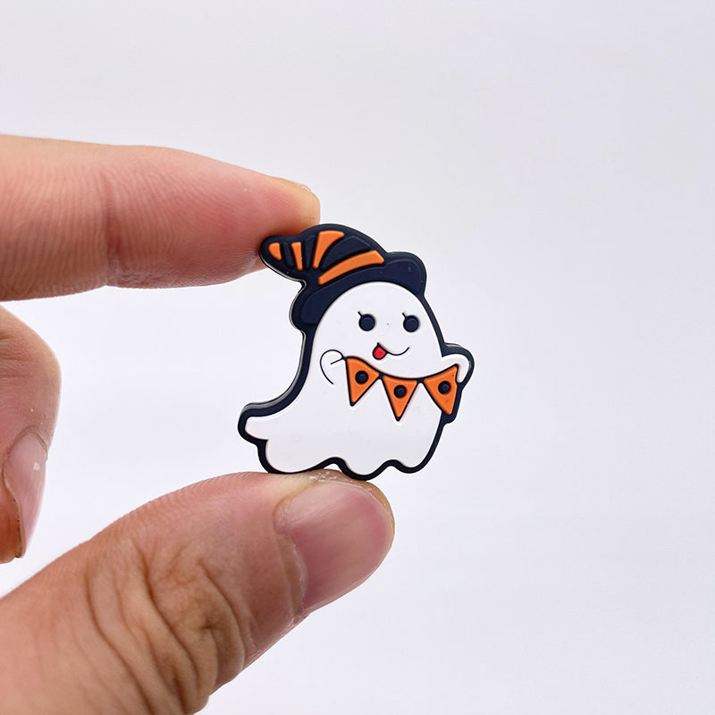 10PCS Halloween Ghost with Knife or Colorful Flags Silicone Focal Beads|SYAMI™